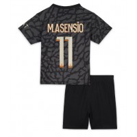 Fotballdrakt Barn Paris Saint-Germain Marco Asensio #11 Tredjedraktsett 2023-24 Kortermet (+ Korte bukser)